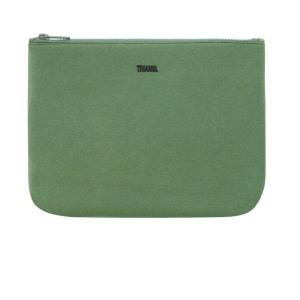 TRIANGL green nylon pouch